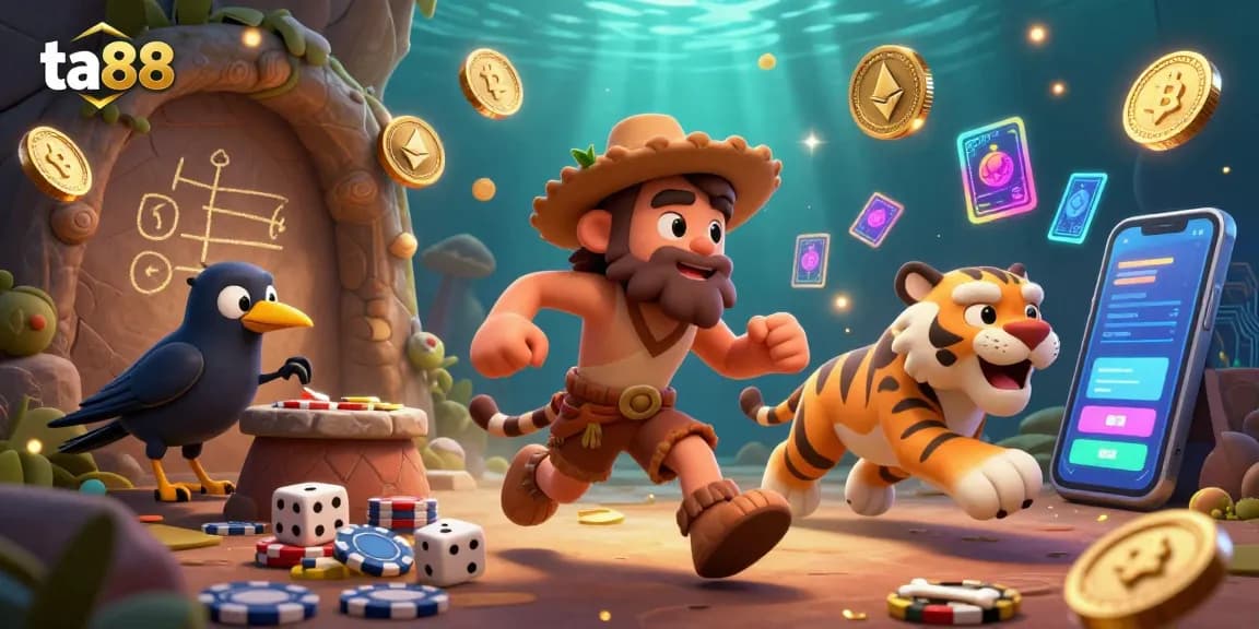 Join the action at ta88 with vibrant casino games and crypto rewards in an engaging 3D scene.