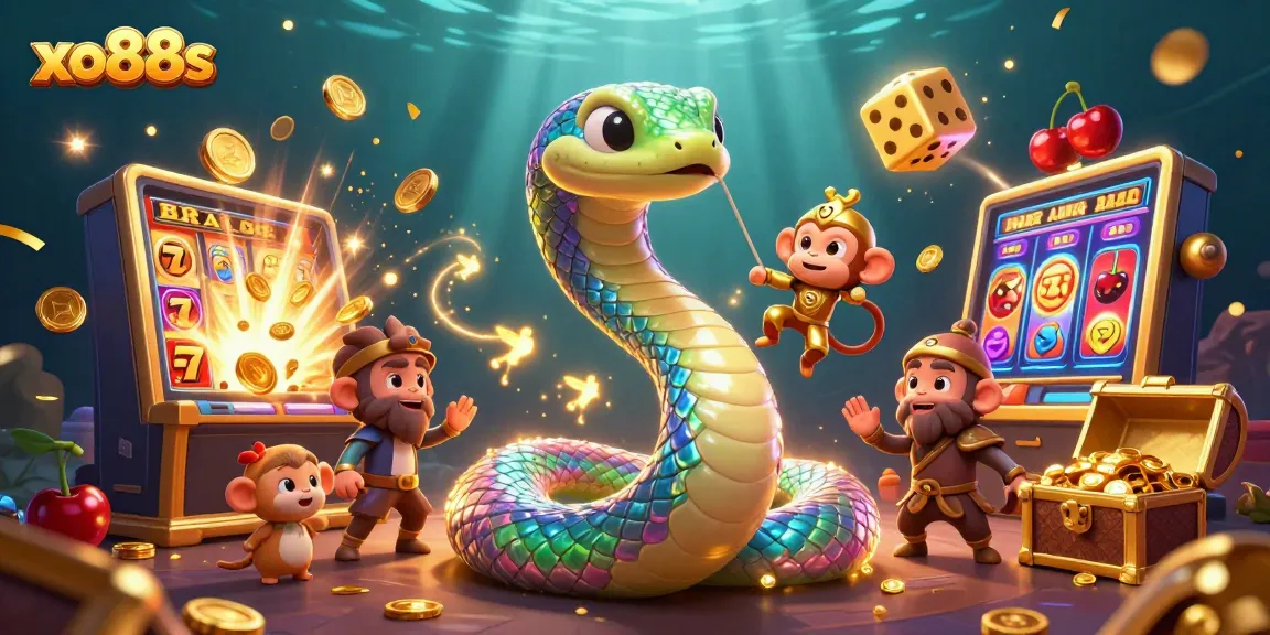 Experience the vibrant gaming world of xo88s with an exciting 3D casino illustration.