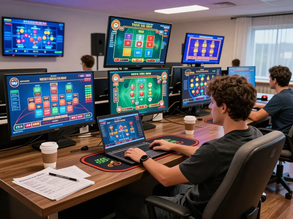 Player engaging with online casino games on keonhacai5 from a cozy home setup.