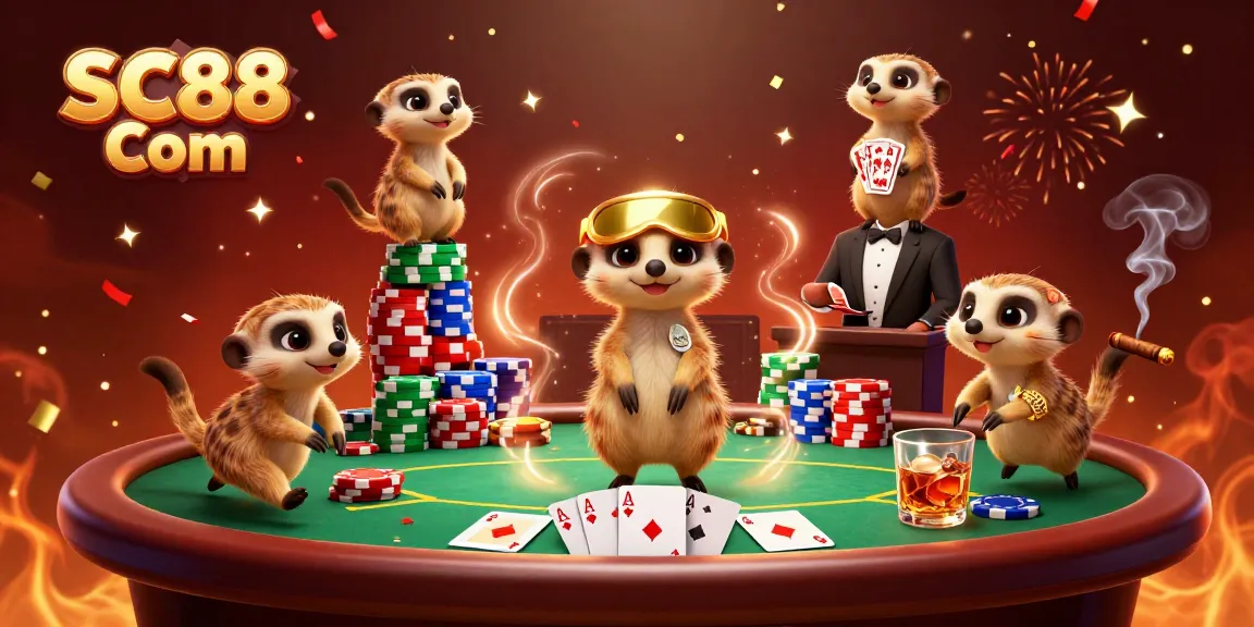 Experience thrilling casino gaming at SC88 Com with lively meerkats celebrating big wins!