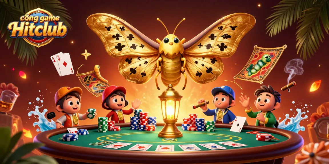 Experience the excitement of cổng game Hitclub with vibrant casino elements and gaming characters.
