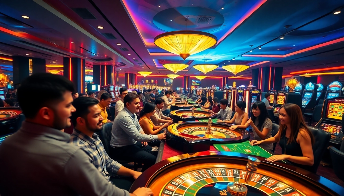 Exciting casino atmosphere at 88clb with vibrant games and players.