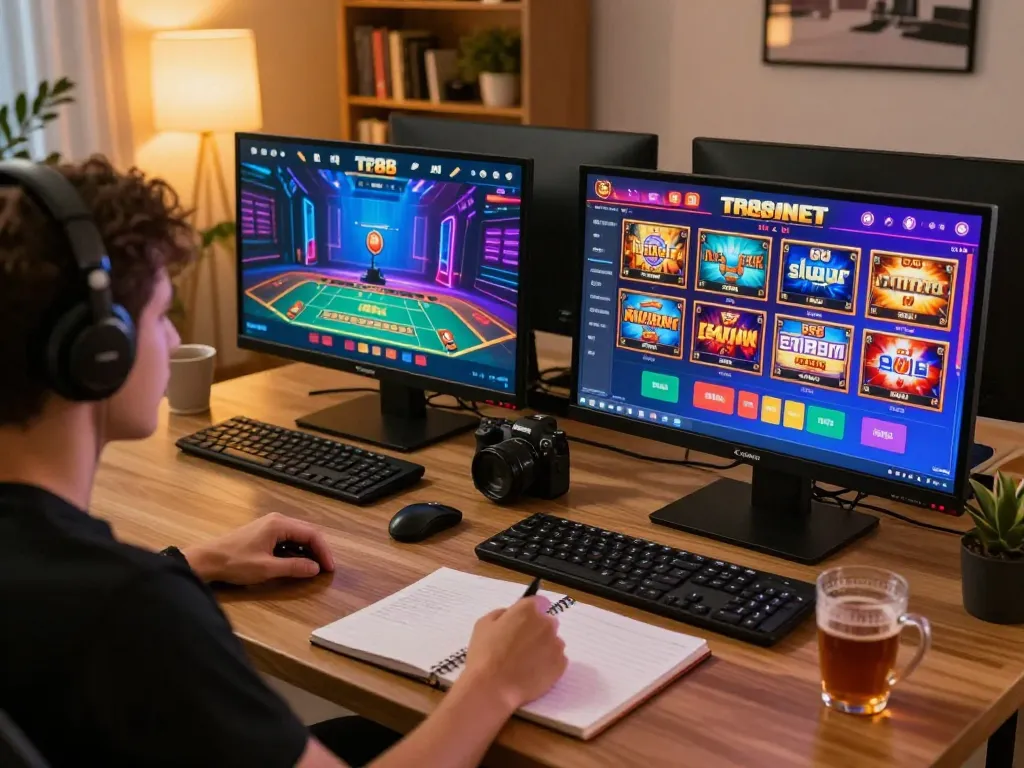 Engage with thrilling live dealer action on tr88 net, featuring a dynamic online gaming setup.