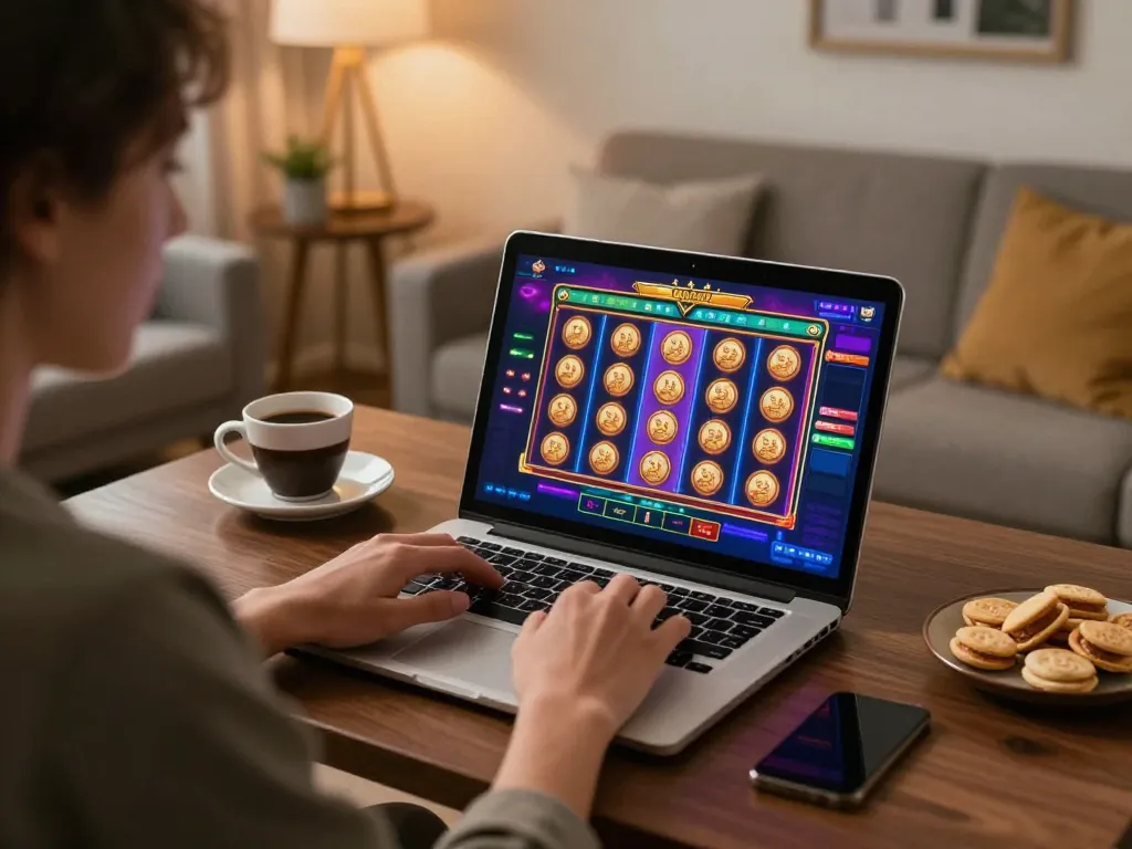 Engaging online casino gaming scene with nhà cái alo8 user focused on strategic gameplay