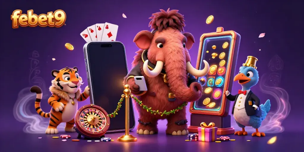 Experience the dynamic casino atmosphere with febet9 featuring unique characters and lively gaming elements.