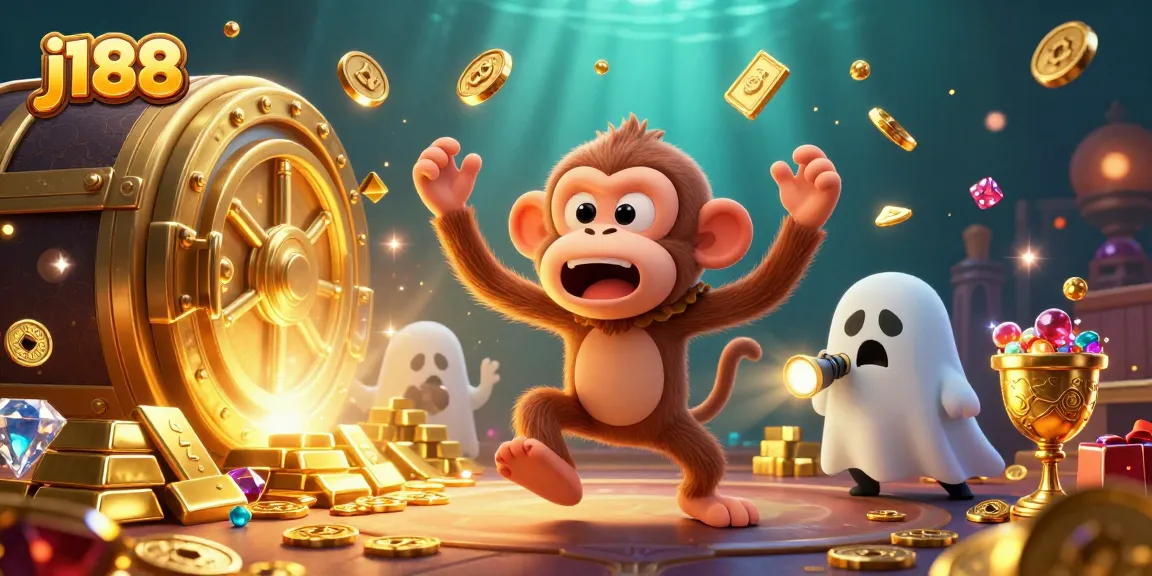 Engage with j188's vibrant casino adventures featuring a juggling monkey and a ghost-hunter puppy.