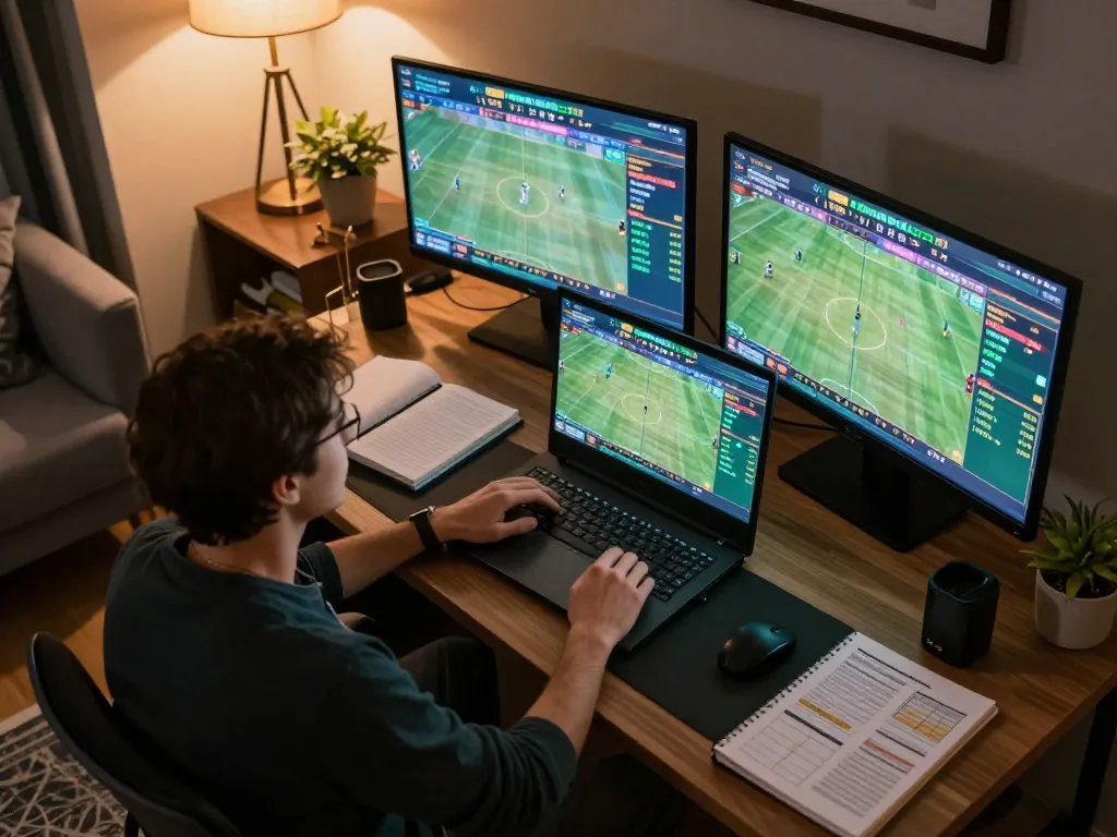 Placing strategic bets on max88s with engaging online sports betting setup.