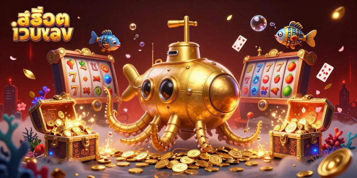Experience exciting slots action with สล็อตเว็บตรง in a vibrant underwater casino scene.