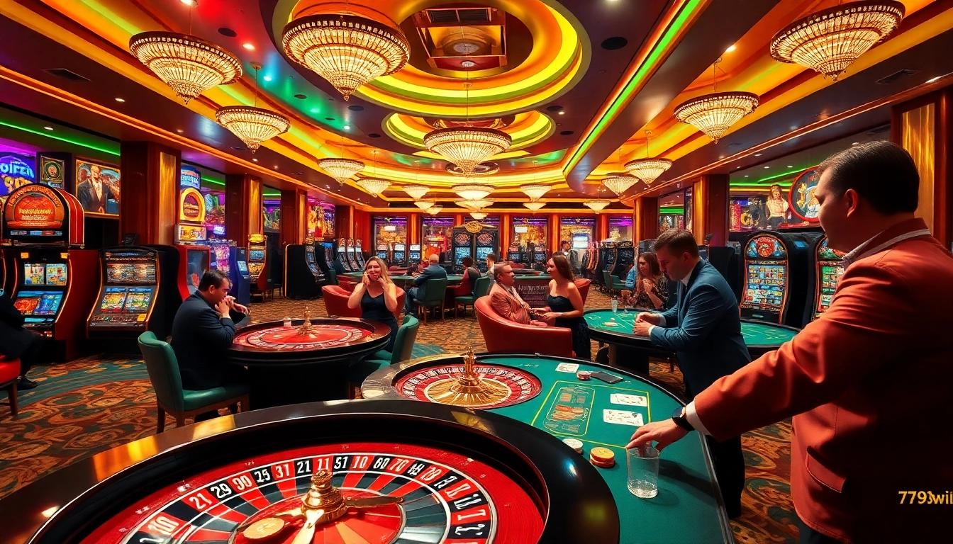 Engaged players enjoying high-stakes games at https://789win223.com/ with vibrant casino elements.