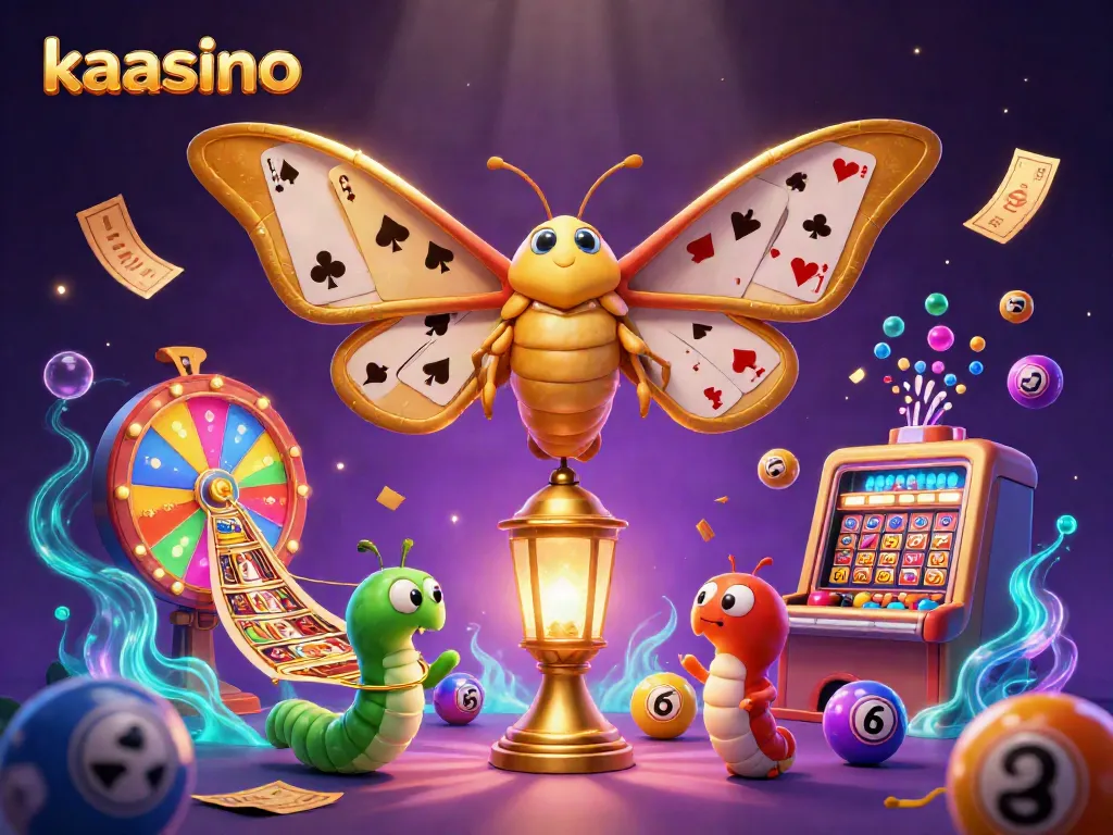 Kaasino: Engage in lively 3D gaming with vibrant lottery elements and golden ambiance.