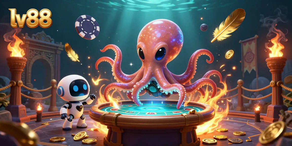 Engage in immersive gameplay at lv88 with an exciting 3D casino scene showcasing alien characters and holographic poker.