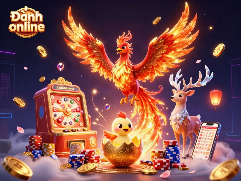 Engage in Đánh đề online with this vibrant illustration embodying excitement and lottery thrills.
