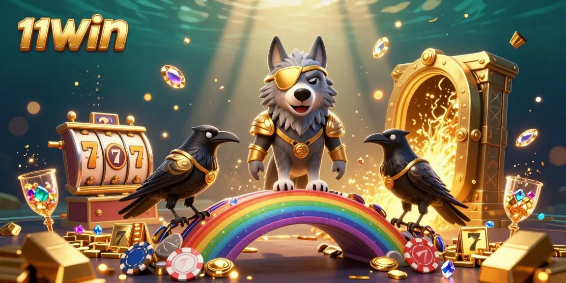 Engage in thrilling casino adventures with 11WIN showcasing Odin and ravens in an exciting scene.
