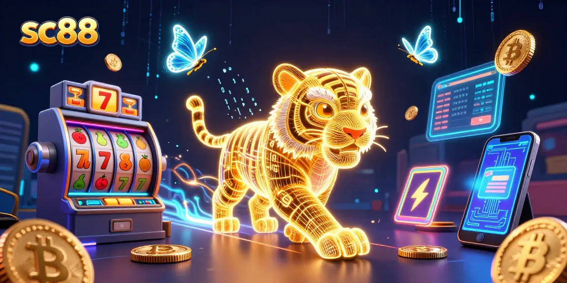 Engage with sc88 by exploring dynamic slots and crypto elements in a vibrant casino scene.