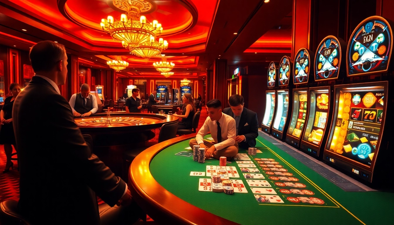 Experience high-stakes poker and roulette at Fabet's captivating casino floor.